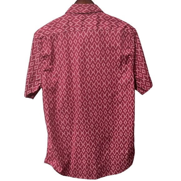 BANANA REPUBLIC Men’s Short Sleeve Button Down Collared Patterned Shirt Size M - Picture 2 of 6